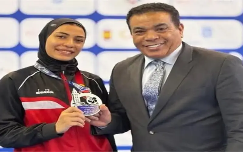 جنا حازم تحصد فضية بطولة الدوري العالمي للكاراتيه